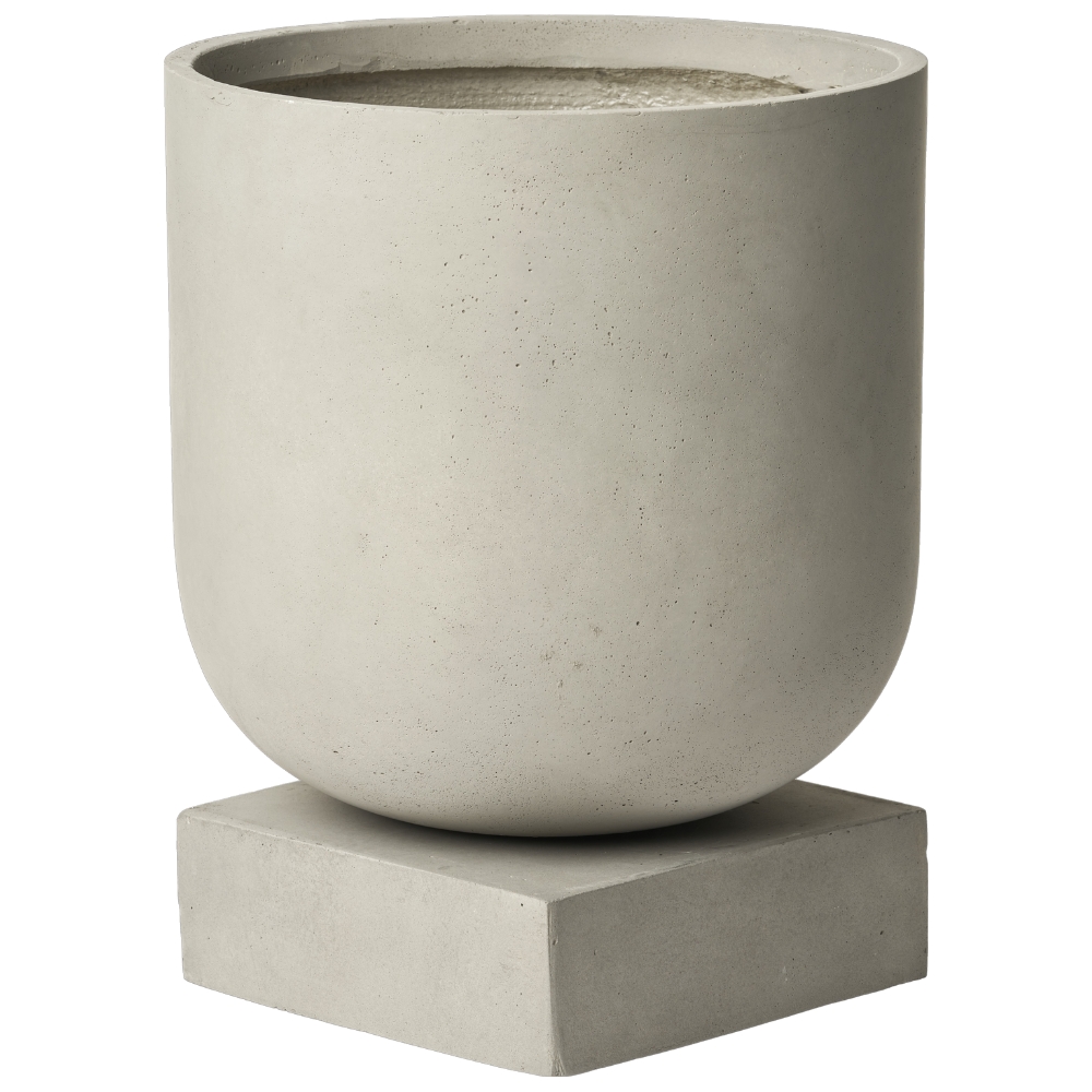 Bolia Šedý cementový květináč Podium Ø 33 cm