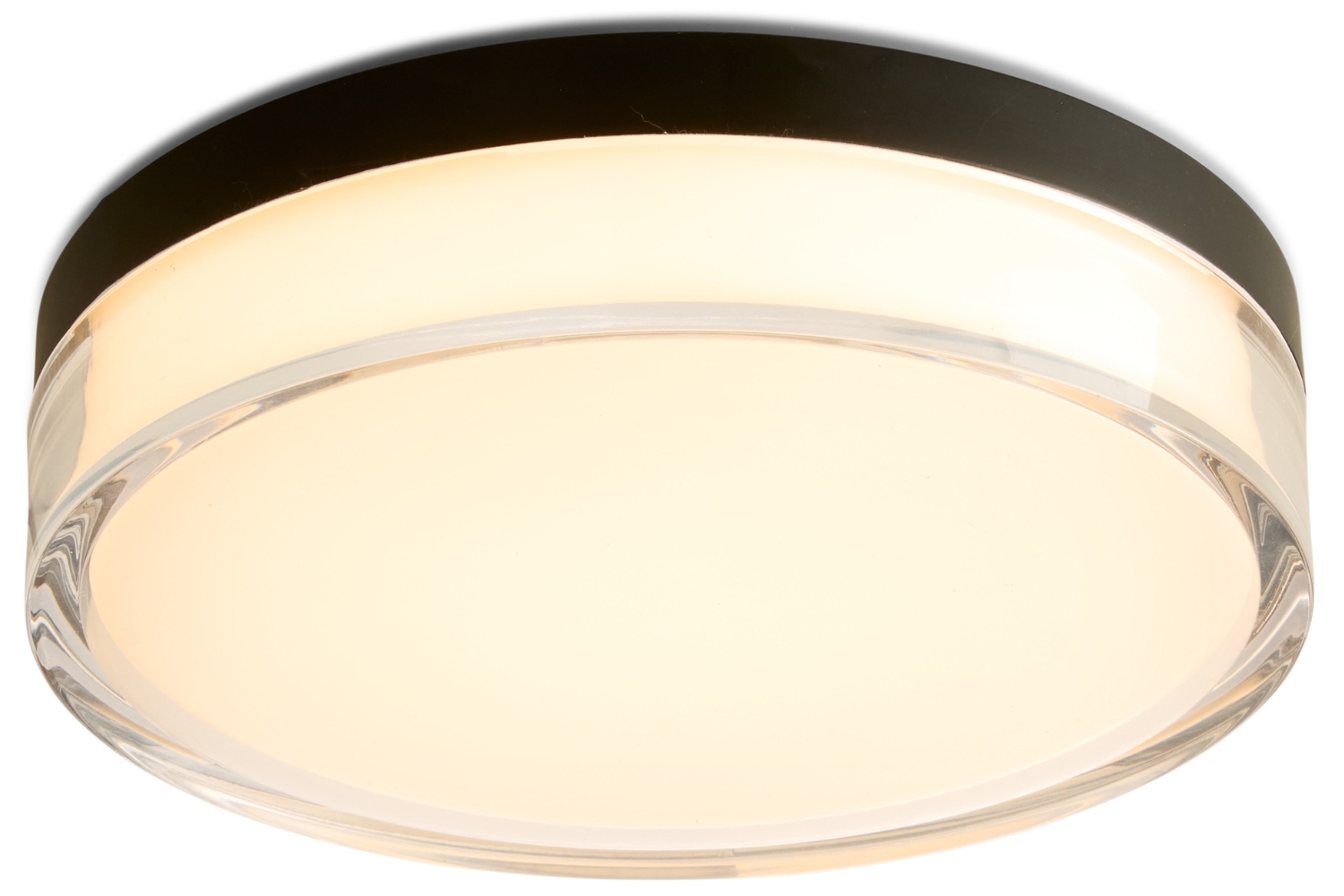 Halo Design Černé kovové stropní LED světlo Clear 23 cm