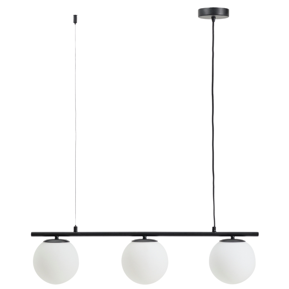 Kave Home Černé kovové závěsné světlo Brisia 73 cm