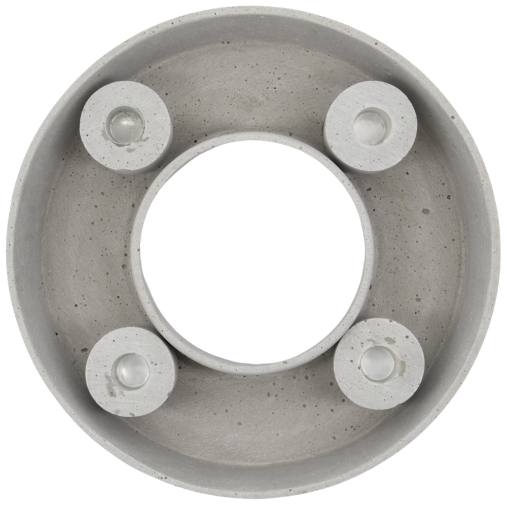 House Doctor Šedý kameninový svícen Ring 26 cm