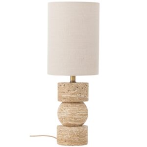 Bloomingville Béžová kamenná stolní lampa Marci