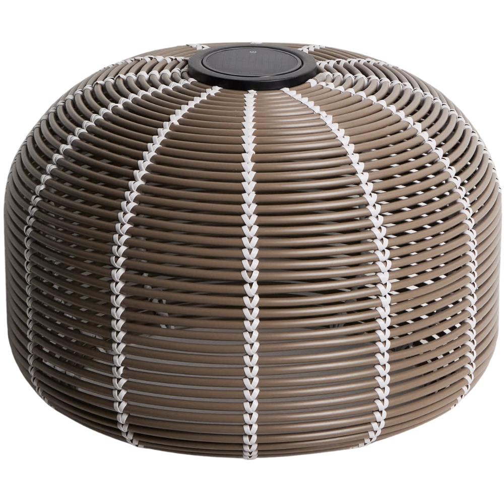 Kave Home Hnědá zahradní solární lampa Garoina Ø 50 cm