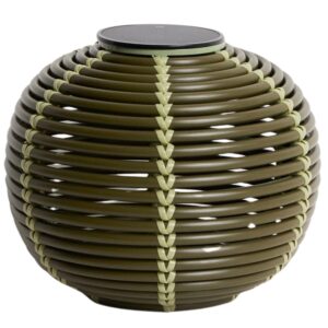 Kave Home Zelená zahradní solární lampa Garoina Ø 28 cm