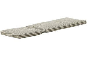 Kave Home Pruhovaný zeleno-bílý polštář na lehátko Dirome 50 x 175 cm