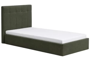 Kave Home Zelená jednolůžková postel Darnela 90 x 200 cm s úložným prostorem