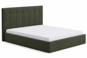 Kave Home Zelená dvoulůžková postel Darnela 160 x 200 cm s úložným prostorem