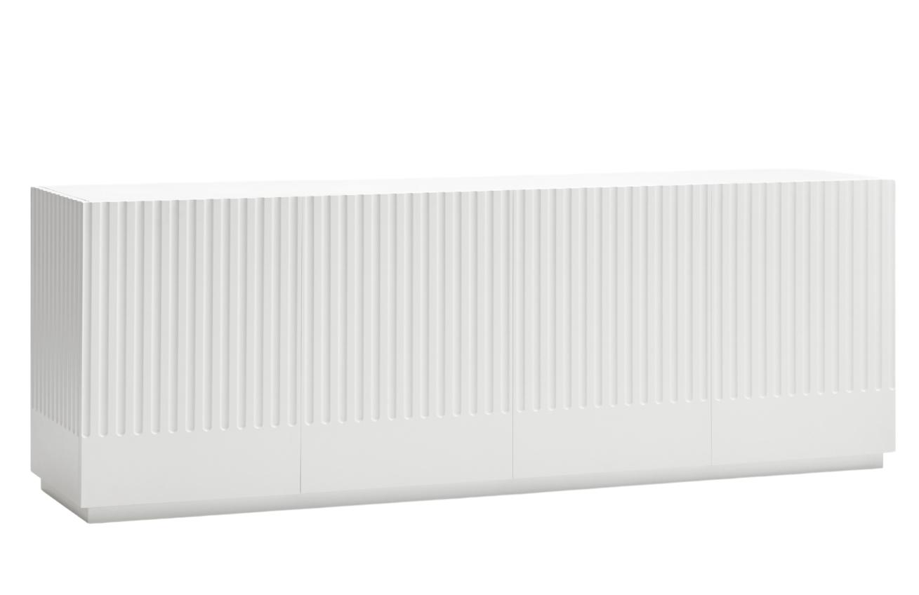 Bílá lakovaná komoda Teulat Doric 198 x 48 cm