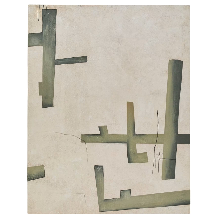 Kave Home Zelený abstraktní obraz Fida 180 x 140 cm
