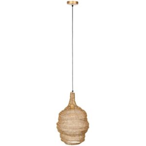 White Label Mosazné závěsné světlo  WLL LENA L 48 cm