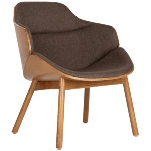 Paged Hnědé čalouněné lounge křeslo Aria