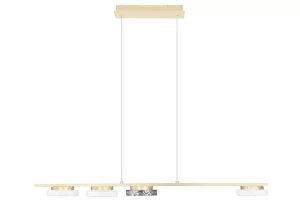 Nova Luce Zlaté kovové závěsné LED světlo Flossie 120 cm