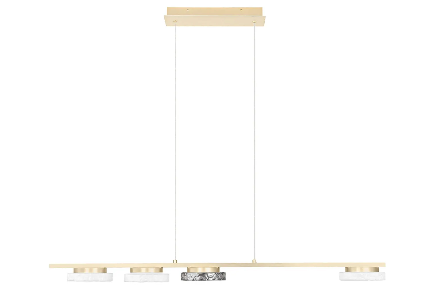 Nova Luce Zlaté kovové závěsné LED světlo Flossie 120 cm